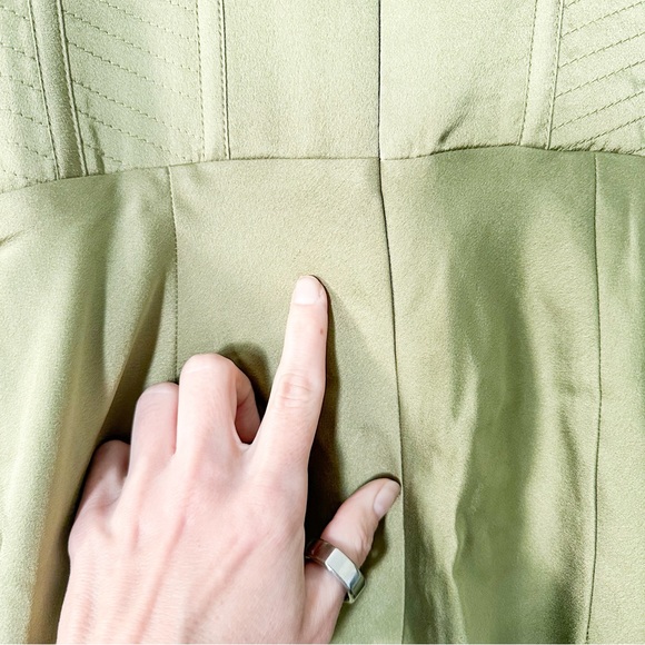 House of CB Myrna Slip Dress Corset Olive Green Size Small - Picture 9 of 16